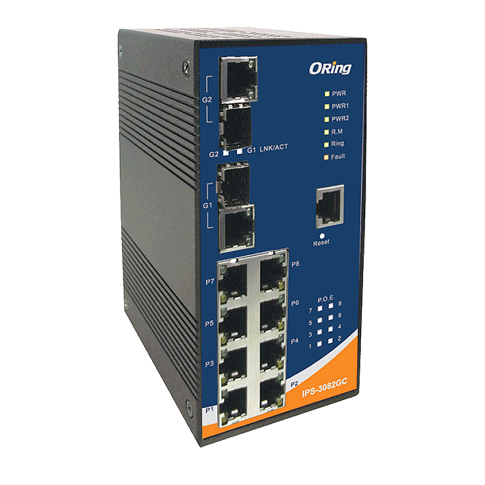 IPS3082GC 10port Managed Switch Rugged Science Rugged
