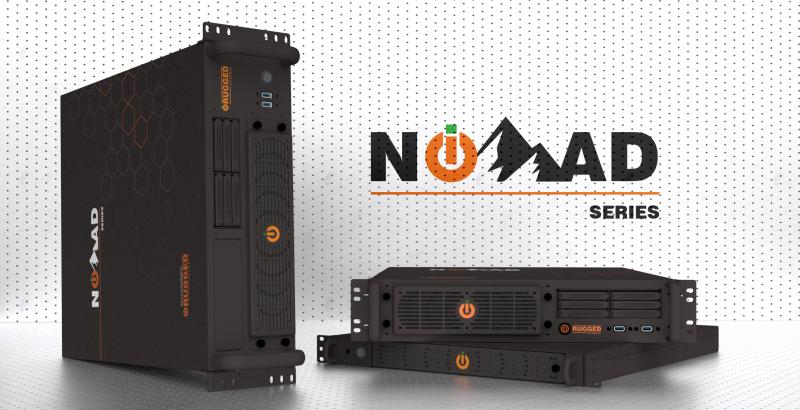 Group hero shot of 1U, 2U, and 3U NOMAD Rugged Servers