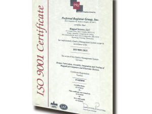 Rugged Science ISO Certificate
